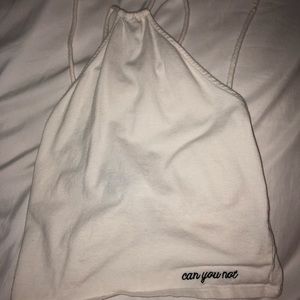 White Kendall and Kylie halter top
